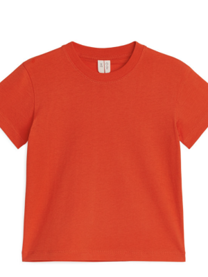 Red oversized t-shirt in GOTS certified organic cotton