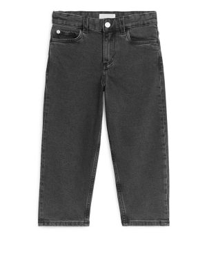 Ami five pocket jeans in relaxed fit, made from washed black GOTS certified organic Italian cotton